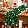 thumbnail image 5 of Green Christmas Table Runner 70 Inches Long Farmhouse Dress Scarves, Xmas Tree Snowflakes Winter Holiday Dining Tablerunner for Coffee Table/Kitchen Island/Party Décor, 13" x 70", 5 of 8