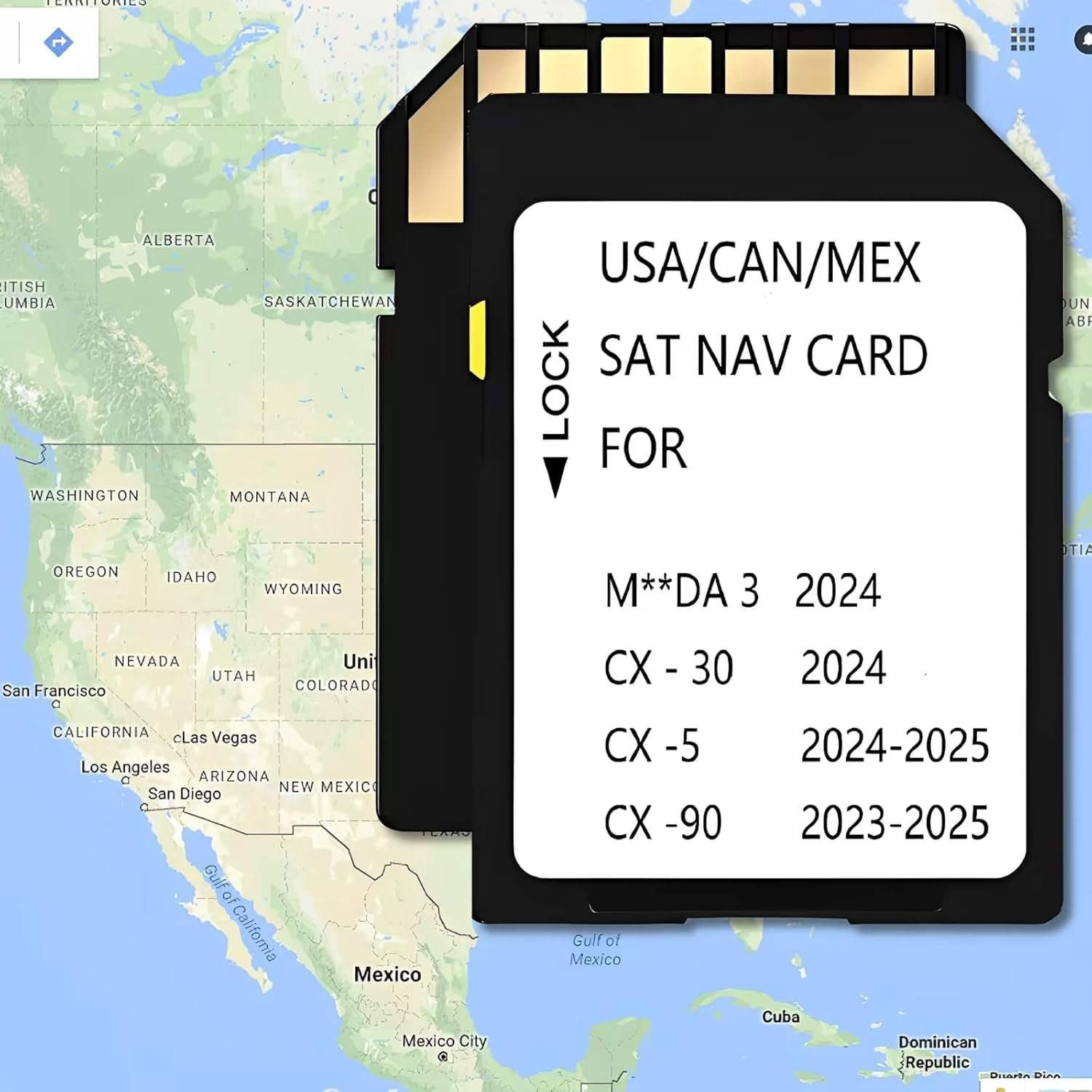 2025 Latest Navigation Memory sd Card KMV666EZ1C Compatible with Maz*da 3(2024), Cx5(2024-2025),Cx30(2024), Cx90(2023-2025),(NAVISD2325)