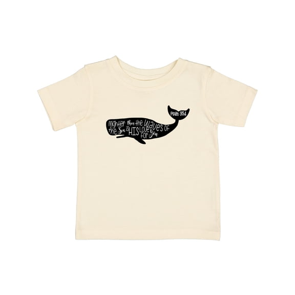 Inktastic Whale Psalms 93:4 Boys or Girls Baby T-Shirt