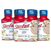 Slimfast Meal Replacement Shake, Original French Vanilla, 10G Of Ready To Drink Protein For Weight Loss, 11 Fl. Oz Bottle, 4 Count (Pack Of 3)