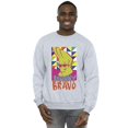 thumbnail image 2 of Johnny Bravo Mens Multi Triangles Pop Art Sweatshirt, 2 of 3