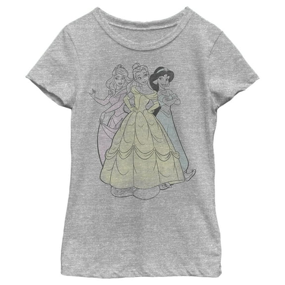 Girl's Disney Princess Coloring Book Graphic Tee Athletic Heather Large