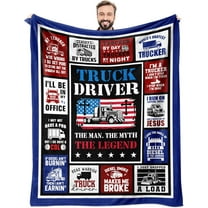 Christmas Truck Driver Gifts for Men, Truck Driver Appreciation Gifts, Trucker Gifts for Men Throw Blanket 50x60, Best Xmas Gift for Truck Drivers Men, Cool Truckers Gifts for Dad/Truck Lovers