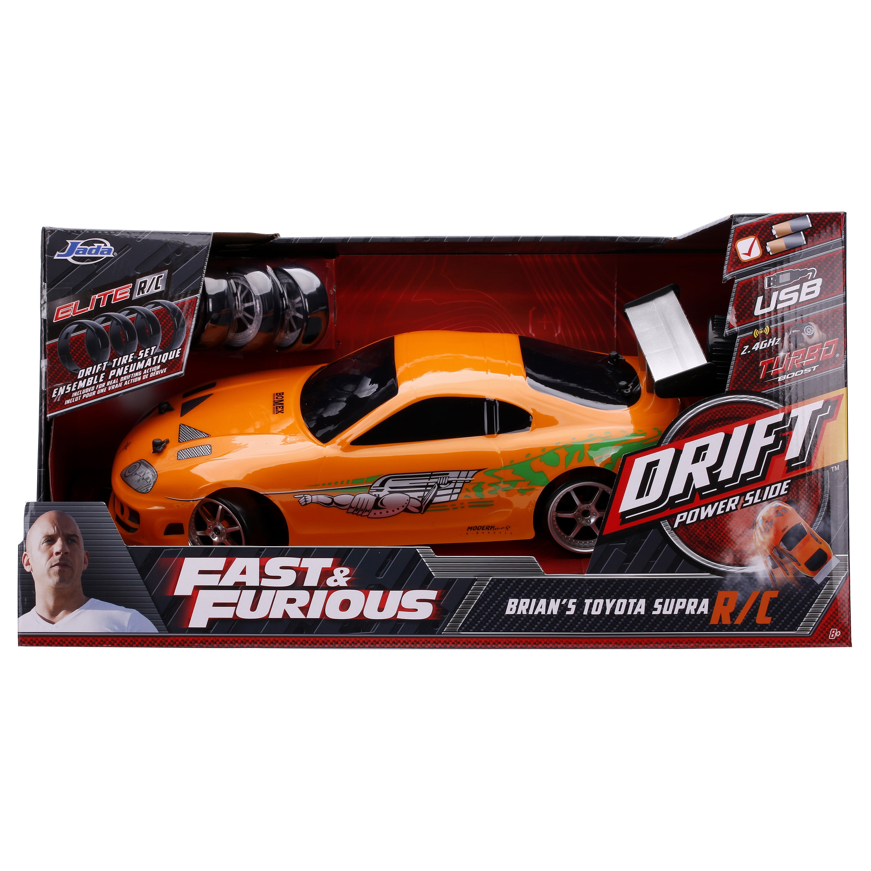 Jada - and Furious 1:10 Scale Drift 1995 Toyota Supra - Walmart.com