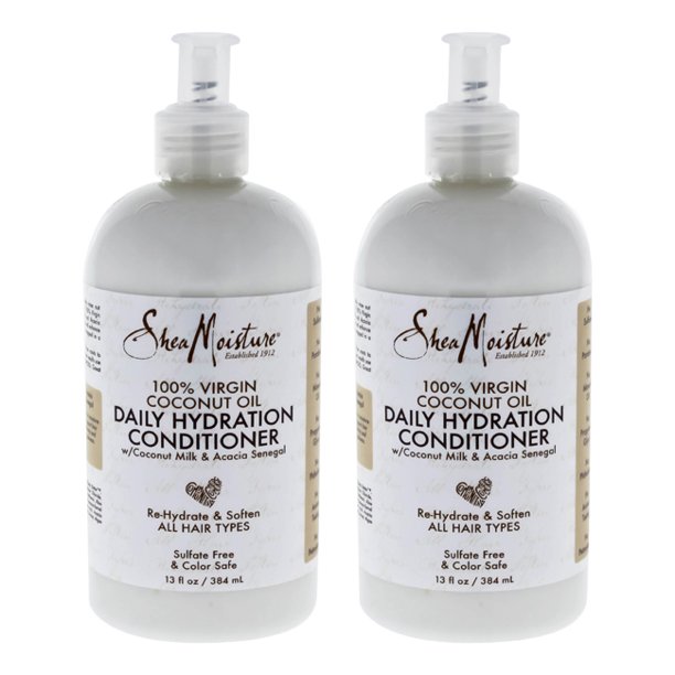 100 Virgin Coconut Oil Daily Hydration Conditioner Pack of 2 by Shea