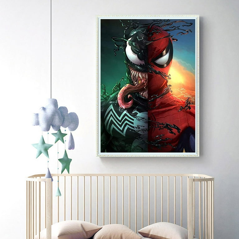 Venom And Spiderman - 5D Diamond Paintings - DiamondByNumbers - Diamond  Painting art