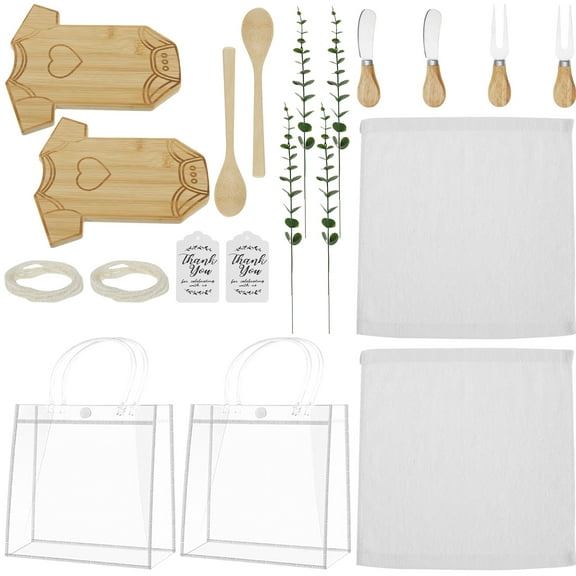 20Pcs Baby Shower Prize for Game Winner Cheese Board Checkered Napkin Kitchen Utensil Set for Bridal Shower Favor Party