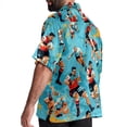 thumbnail image 3 of Football Men's Poplin Casual Printed Button Down Short Sleeve Summer Beach Shirts Unisex, 3 of 6