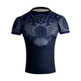 thumbnail image 2 of Raven Fightwear Men's Nordic Jiu Jitsu BJJ Rash Guard Short Sleeve MMA Blue, 2 of 3