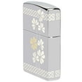 thumbnail image 3 of Zippo 48586 Clover Design High Polish Chrome Windproof Lighter, 3 of 7
