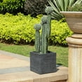 thumbnail image 3 of HomeStock Eclectic Exclusivity Square 12" H Gray Mgo Planter, Indoor And Outdoor, 3 of 7