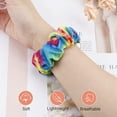 thumbnail image 6 of TOYOUTHS 2 Packs Scrunchie Bands Compatible with Fitbit Versa 4/Versa 3/Fitbit Sense/Sense 2 Stretchy Women Cute Bracelets Elastic Breathable Wristbands, 6 of 8
