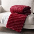 thumbnail image 4 of PAVILIA Soft Fleece Sherpa Throw Blanket for Couch Bed Twin, Wine, 60x80, 4 of 7