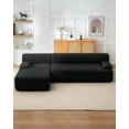 thumbnail image 3 of 108inch Modular Cloud Sectional Sofa with Chaise and Armrest, Fluffy Boneless Couch, No Assembly Required & Compressed Packaging, L-Shaped Couches for Living Room, 3 of 7