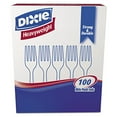 thumbnail image 2 of Dixie FH207 Plastic Cutlery, Heavyweight Forks, White, 100/Box, 2 of 4