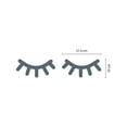 thumbnail image 5 of Walplus Grey Scandinavian Style Sleepy Eyes Peel and Stick Wall Decals 18.9" x 3.94", 5 of 8