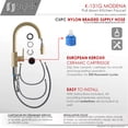 thumbnail image 3 of Stylish Modena Ht 14" Brushed Gold Single Handle Pull Down Kitchen Faucet K-131G, 3 of 11