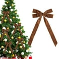 thumbnail image 3 of Velvet Ribbon Bows for Christmas Tree, 5" x 10" Rustic Vintage Velvet Craft Bows with Twist Ties for Wreath Garland Gift Wrapping Party DIY Decorations, Brown, Bows, 3 of 3