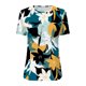 thumbnail image 3 of Moda mujer manga corta estampado botón bolsillo Casual Tops blusa Pompotops hfajkhk130386, 3 of 3