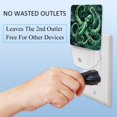 thumbnail image 3 of PhooArto Watercolor Green Octopus Plug in LED Night Light Auto Sensor Dusk to Dawn Decorative Night for Bedroom, Bathroom, Kitchen, Hallway, Stairs, Baby's Room, Energy Saving, 3 of 7