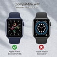 thumbnail image 3 of 3 Pack Hard PC Case Compatible with Apple Watch Series 6 / SE / 5/4 44mm Women Men, Overall PC Case Slim Tempered Glass Screen Protector Protective Cover for Apple iWatch 44mm SE Rose Gold, 3 of 5