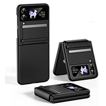 Dteck for Samsung Galaxy Z Flip 3 Case with Leather Hinge Protection, Slim All-Inclusive Shockproof Case for Samsung Galaxy Z Flip 3,Black