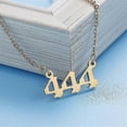 thumbnail image 4 of Stainless Steel Angel Number Necklace 111 222 333 444 555 666 777 888 999 For Women Men Lucky Number Chain Necklaces Jewelry, 4 of 5