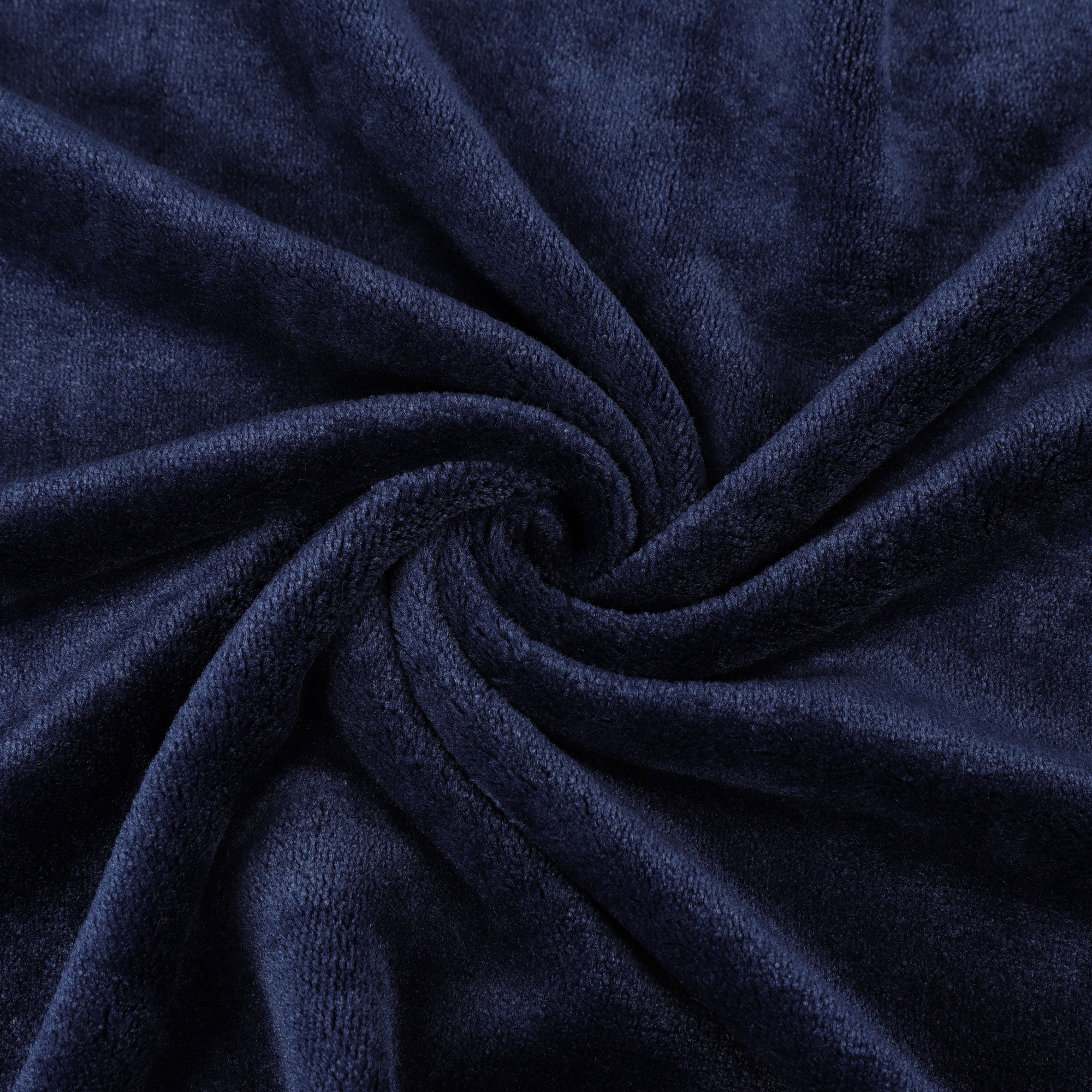 Unique Bargains Flannel Fleece Blanket Soft Luxury Hemmed Navy Blue 23"x30"