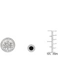 thumbnail image 4 of Dazzlingrock Collection 1.00 Black & White Diamond Halo Stud Earrings for Her 1 CT | 925 Sterling Silver, 4 of 5
