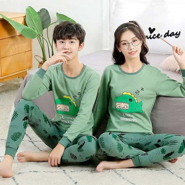 Conjunto de pijama de dinosaurio para niños y niñas, ropa de dormir con diseño de dibujos animados y gatos, ideal para Halloween e Invierno