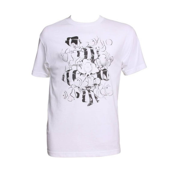 Men's Color Changing School of Fish Humbugs & Clowns Solar T-Shirt, Medium