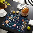 thumbnail image 3 of Pioneer Flower Floral Print Pattern Summer Placemats Table Placemats Set Of 6-Linen Kitchen Washable Placemats Table Mats 12x18 Inch Non-Slip Heat Resistant, 3 of 5