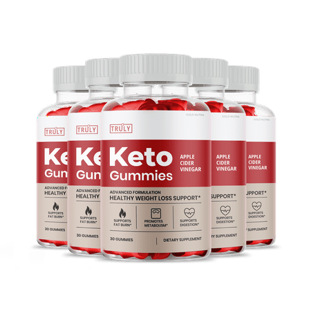 Truly Keto ACV Keto Gummies Official, Maximum Strength( 5 Pack)