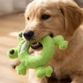 thumbnail image 6 of Donut Shaped Squeaky Plush Dog Toy, Soft Ring Chew for Puppy Teething, Interactive Boredom Relief, Small Medium Dogs(Green), 6 of 6