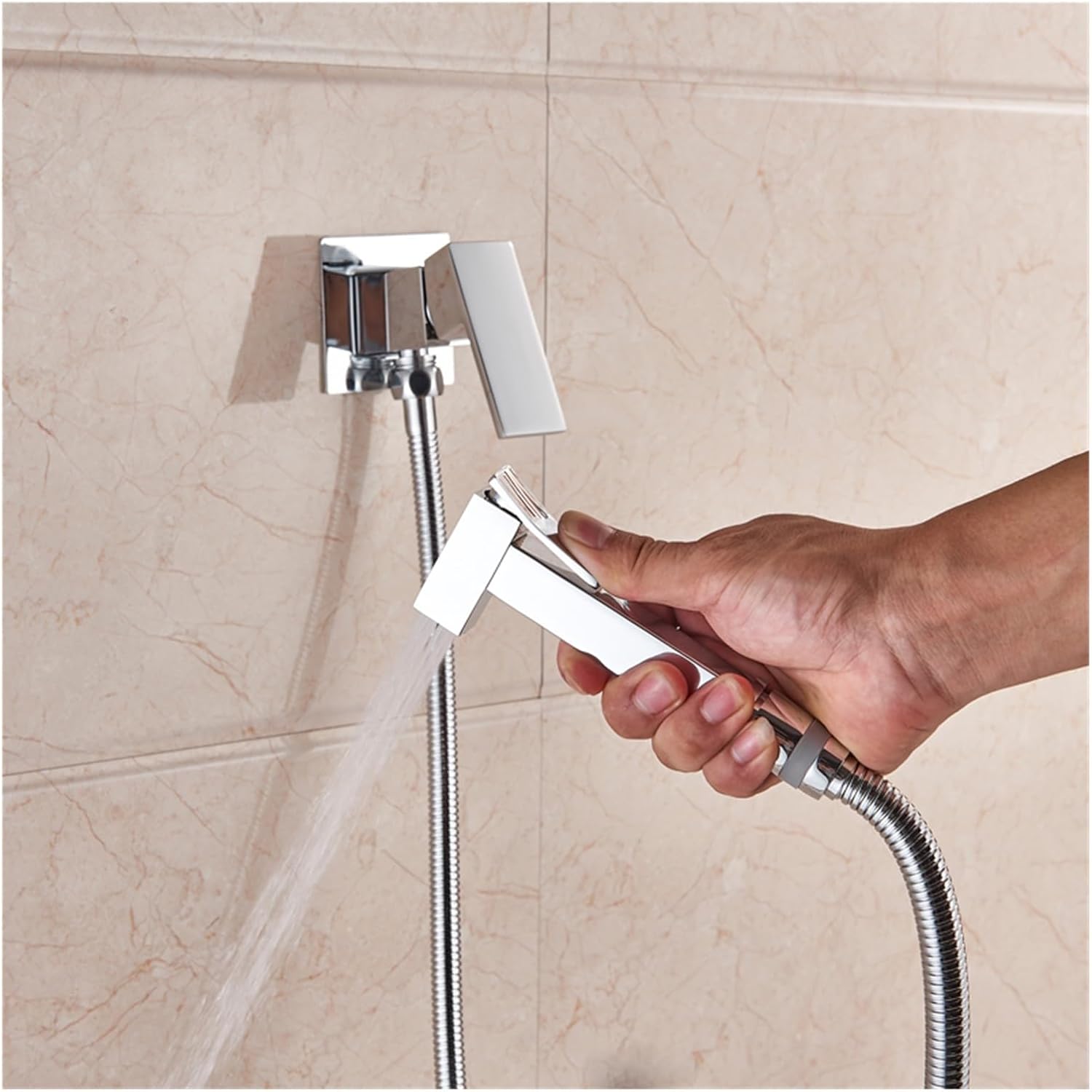 Brass Shower Tap Bidet Faucet Washer Mixer Muslim Shower Ducha Higienica Cold & Hot Water Mixer Crane Square Shower Spray