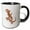 Black/White, variant on 3drose, Mediterranean House Lizards Black Outline Vector, 11oz Two-tone Yellow Mug