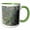 Green/White, variant on 3drose, Striped Mah Jongg, 11oz Two-tone Green Mug