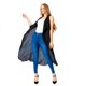 thumbnail image 1 of Chaleco Largo Negro Ligero Mujer Moda Casual Formal 330557 negro G Incógnita 330557, 1 of 6