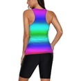 thumbnail image 3 of Maillots de Bain Tankini à Imprimé Color Block pour Femmes avec Capris de Bain s-TTTG, 3 of 6