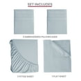 thumbnail image 4 of Lux Decor Collection California King Sheet Set - 4 Pc Cal King Bed Sheets - High GSM Microfiber - up to 16 inch Deep Pockets - Lightweight Sheets, Ice Blue, 4 of 8