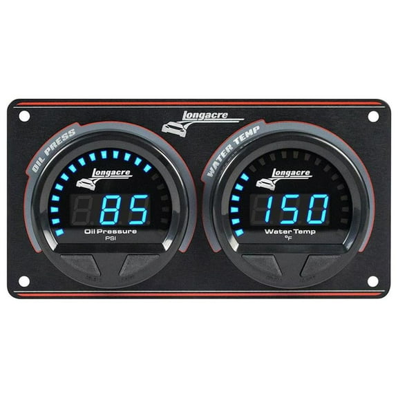 Longacre® 52-44660 Digital Elite Waterproof 2 Gauge Set Panel