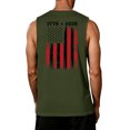 thumbnail image 4 of 4th Of July Tank Tops for Men Crew Neck Sleeveless Stars and Stripes Print Daily Celebration Tunics Lightweight Summer Casual Shirts ,L,#01 Army Green, 4 of 4
