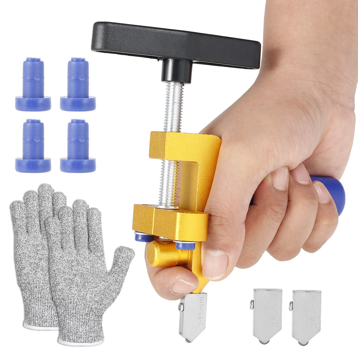 Littleduckling Tile Cutter 2 In 1 Manual Glass Tile Cutting Hand Tool