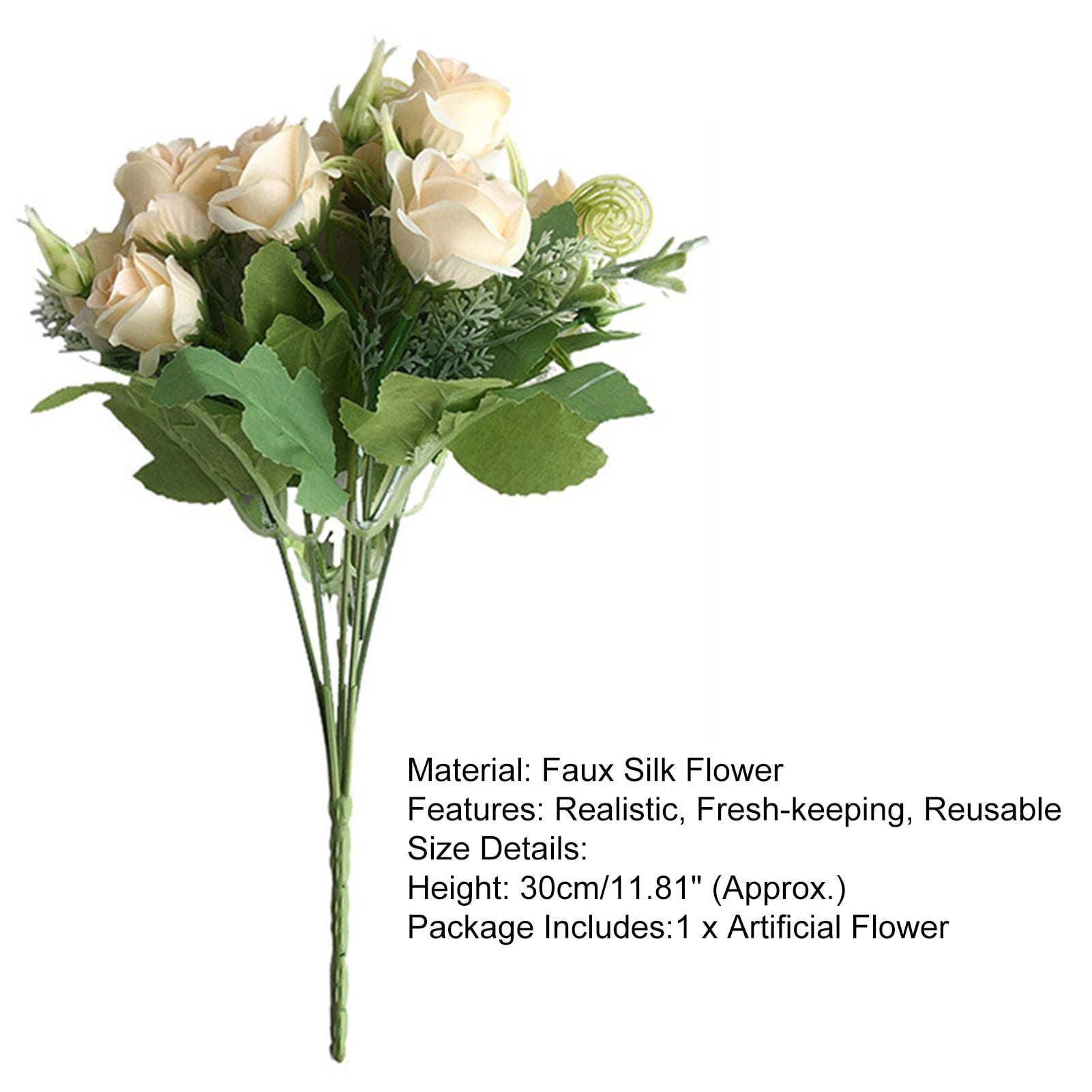 Artificial Faux Silk Flower Dry Rose Stem White or Yellow 23 Tall –  RusticReach