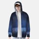 thumbnail image 2 of Balery Retro Blue Glitter Sudadera ligera de manga larga con capucha y protección solar UPF 50+ para hombre y mujer, ideal para pesca y running-Small, 2 of 7