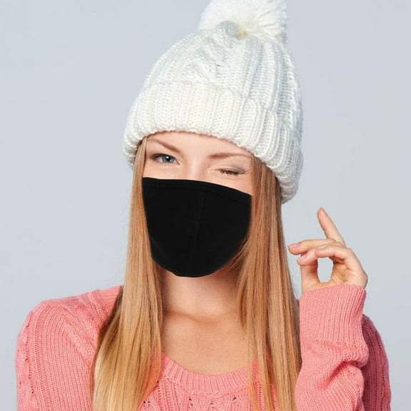 FRCOLOR 1Pcs Half Face Mask Breathable Windproof for Women 31.0X12.3X1.5in Black Polyester 3D Cutting Design