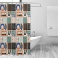 thumbnail image 3 of XMXT Waterproof Shower Curtain Liner with Iron Hooks, Abstract Art Geometric Prints Shower Curtains for Bathroom Decor Accessories, 72 x 72 inches, 3 of 8