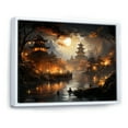 thumbnail image 2 of Designart "Golden Temple China Art painting II" Chinese Floater Framed Canvas Wall Art, 2 of 7