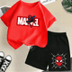 thumbnail image 3 of Conjunto de ropa de verano para niños y niñas con superhéroes, camiseta de manga corta de algodón y pantalones cortos, traje informal con estampado de Spider-Man, 3 of 5