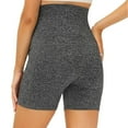 thumbnail image 3 of Women Solid Leggings Pants Slim Shorts High Waist Maternity Yoga Sports Short Pants, 3 of 3